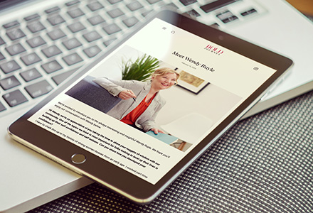 Tablet with the Bold Journey article pulled up