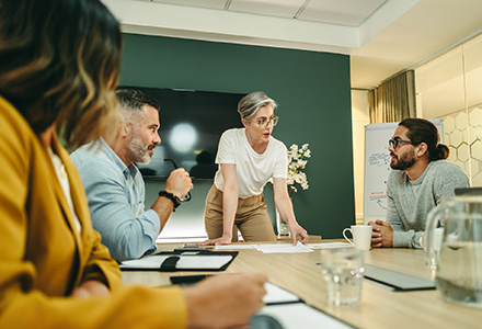 Group of people in a business meeting