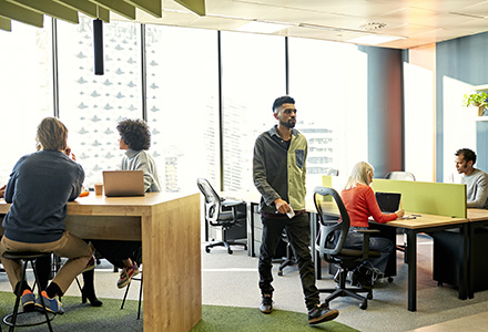 Group of business people in a stylish office