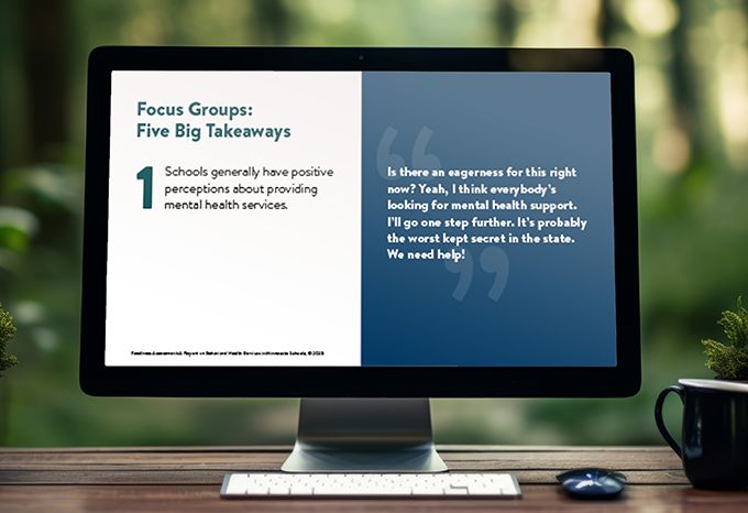 Screenshot from MN DHS School Readiness Report showing focus group takeaways