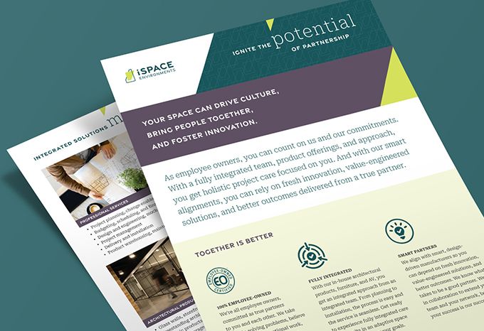 2-page flyer for iSpace Environments