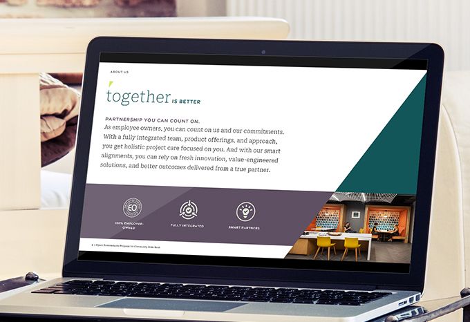 About page from a client presentation for iSpace Environments