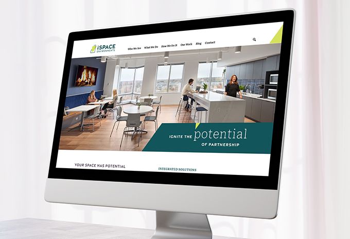 Home page for iSpace Environments with a headline reading: Ignite the potential of partnership