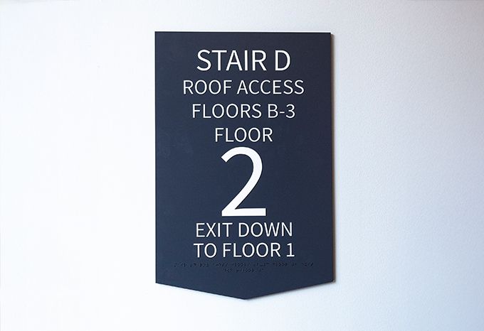 Staircase code sign for McKnight Foundation
