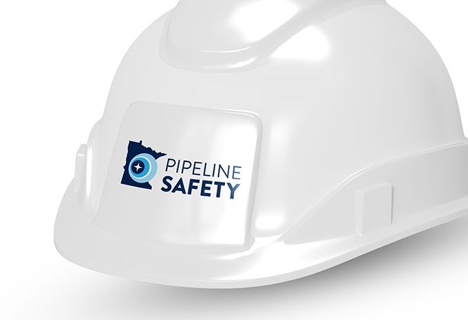 Hardhat with logo for Minnesota Office of Pipeline Safety