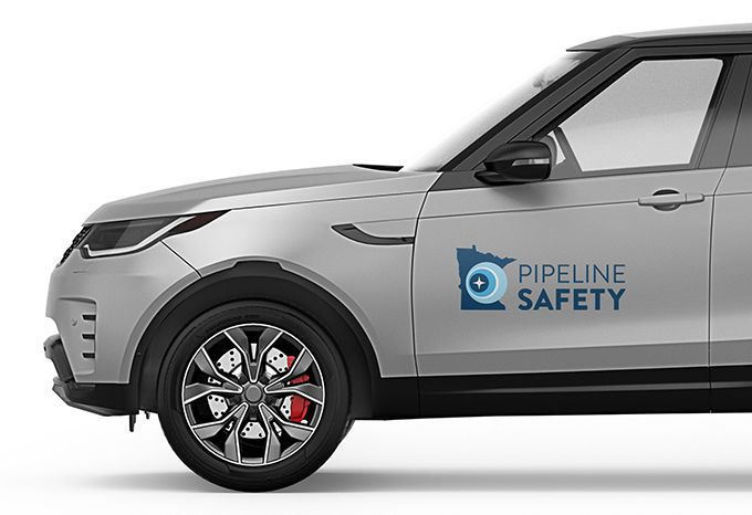 SUV with logo for Minnesota Office of Pipeline Safety