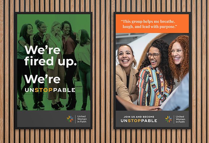 Two posters with the headlines: We're fired up. We're Unstoppable. and Join us and become Unstoppable.